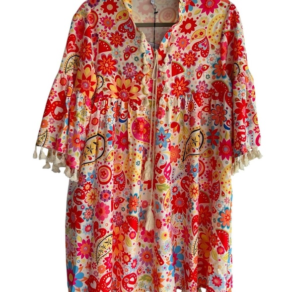 Colorful Floral Paisley Tunic Collection by Cezele Size S - Picture 2 of 13